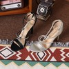 Allegra K Women's Open Toe Rhinestone Knot Strap Stiletto Heels Sandals - 2 of 4