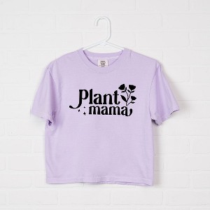 Simply Sage Market Women's Floral Plant Mama Short Sleeve Relaxed Fit Cropped Tee - 1 of 4