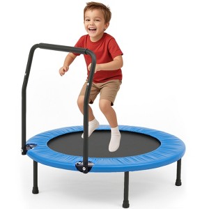 SUGIFT 36-Inch Kids Trampoline with Foam Handle – Foldable Mini Rebounder with Elastic Band Design, Non-Slip Mat, Indoor/Outdoor Use - 1 of 4