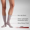 LECHERY Women's Lustrous Silky Shiny Sheer Dress Nylons Stockings Socks (2 Pairs) - 3 of 4