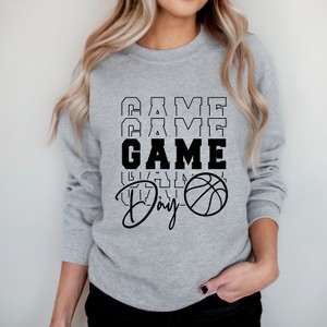 Simply Sage Market Women's Graphic Sweatshirt Game Day Stacked Basketball - 1 of 4