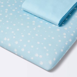 Fitted Jersey Play Yard Crib Sheet Dino-snore - Light Blue - 2pk - Cloud Island™ - 1 of 4