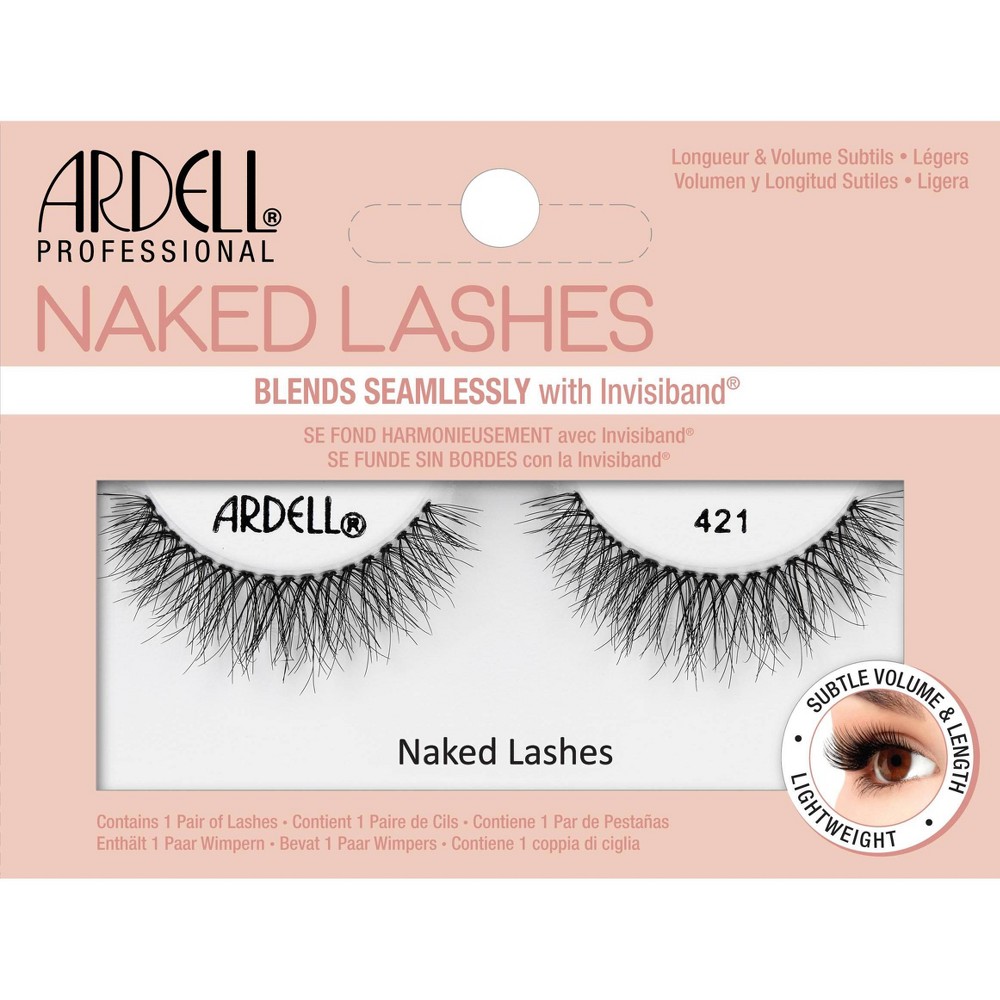 Photos - Other Cosmetics Ardell Naked 421 False Eyelashes - Black - 1pr 