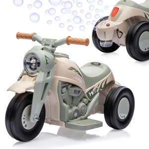 Acekool 6V Kids Bubble Motorcycle Ride-On Toy with Music, LED Light & Pedal Control - 1 of 4