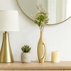Modern Sleek Metallic Table Vase with Cutout Design for Faux Stems, or Fresh Flowers - Perfect Accent for Home, Office, and Bedroom Decor - 23" Gold - 3 of 4