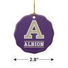 Albion College Primary Logo Porcelain Scalloped Holiday Christmas Tree Ornament - 3 of 4