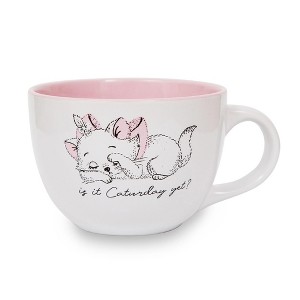 Silver Buffalo Disney The Aristocats Marie "Is It Caturday?" Ceramic Soup Mug | Holds 24 Ounces - 1 of 4