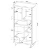 TOAOTBNBO Open Bookcase Storage Organizer, Dsiplay Bookshelves with 8 Open Compartments, Rustic and Modern Book Shelf for Living Room, White - 3 of 4