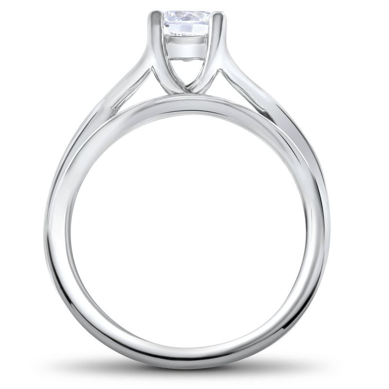 Pompeii3 1/2ct Intertwined Diamond Engagement Ring Set 14K White Gold, 2 of 4