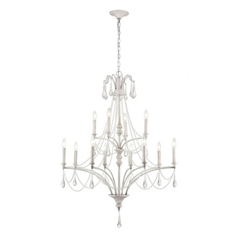 Elk Home French Parlor 12 - Light Chandelier in  Vintage White - image 1 of 1