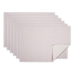 Design Imports Lavender Fog Dobby Dots Rib Placemat Set/6 - 1 of 4