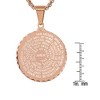 Steeltime stainless steel Our Father english prayer round pendant. Color Options: Silver, Gold, Rose Gold, Multi - 3 of 4