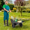 Tangkula Dual-Wheel Wheelbarrow w/ Pneumatic Tires 330 LBS Load Capacity 21 Gal Volume - 2 of 4