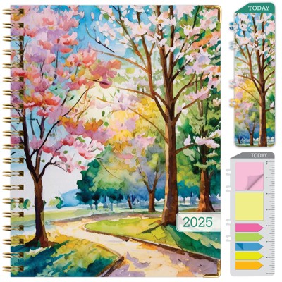 Global Printed Products Hardcover CY 2025 Fashion Planner - 8.5"x11" (Watercolor Tree)
