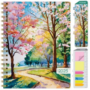 Global Printed Products Hardcover CY 2025 Fashion Planner - 8.5"x11" (Watercolor Tree) - 1 of 4
