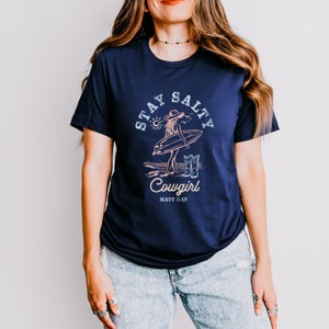 Simply Sage Market Stay Salty Cowgirl Short Sleeve Tee - 1 of 4