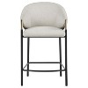 Beige Slanted Arm Counter Stool Set of Two - 3 of 4
