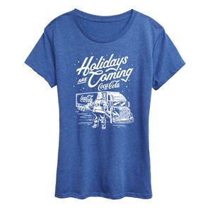 Women's - Coca-Cola - Holidays Are Coming Truck Short Sleeve Graphic T-Shirt - 1 of 4