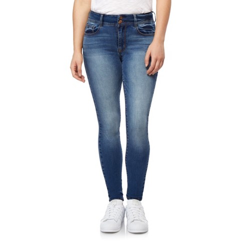 WallFlower Women's Ultra Skinny Mid-Rise Insta Soft Juniors Jeans (Standard  and Plus), Shannon, 0