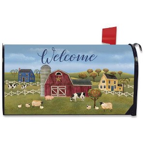 Briarwood Lane Spring Countryside Welcome Magnetic Mailbox Cover Primitive - 1 of 3