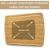 30" Extra Large Bamboo Cutting Boards for Kitchen, Wooden Chopping Board with Juice Groove, Reversible Butcher Block - 3 of 4