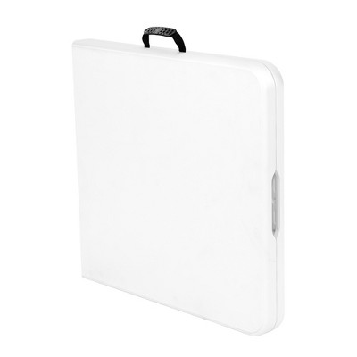 White Folding Camping Table with Adjustable Height 48" x 24"