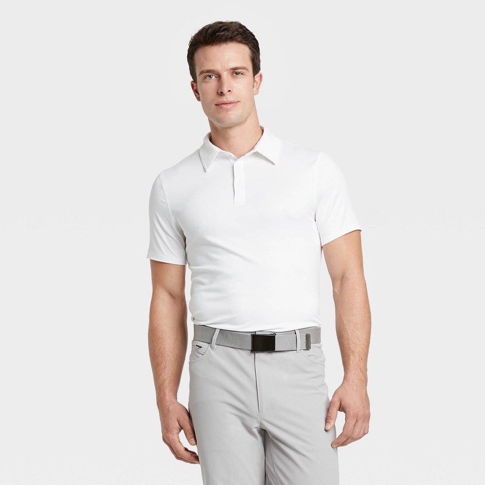 Men's Big & Tall Jersey Golf Polo Shirt - All in Motion True White XXXL, Men's was $20.0 now $12.0 (40.0% off)