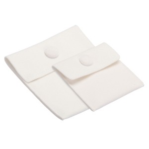 Unique Bargains Portable Velvet Jewelry Pouch with Snap Button for Necklace Bracelet 2 Pcs - 1 of 4