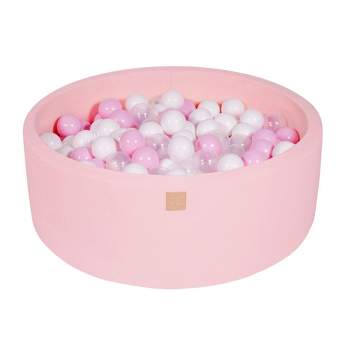 MeowBaby Large Round 35 Inch Round by 11.5 Inch Tall Baby and Toddler Foam Ball Pit with 200 Full Foam 2.75 Inch Balls and Zippered Covered