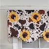 RLF Home 3" Rod Pocket High Quality Fabric Sunflower Regal Valance for Windows 50" x 17" Brown - 4 of 4