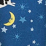 evening blue starry night cow