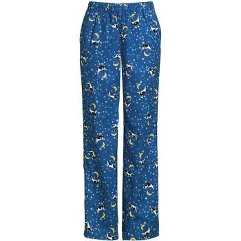 Lands' End Women's Print Flannel Pajama Pants - Xx Small - Deep Sea Navy  Holiday Pups : Target