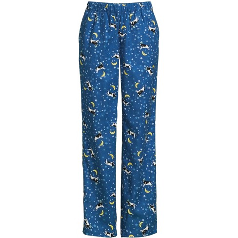 Lands' End Women's Petite Print Flannel Pajama Pants - X-small - Evening  Blue Starry Night Cow : Target