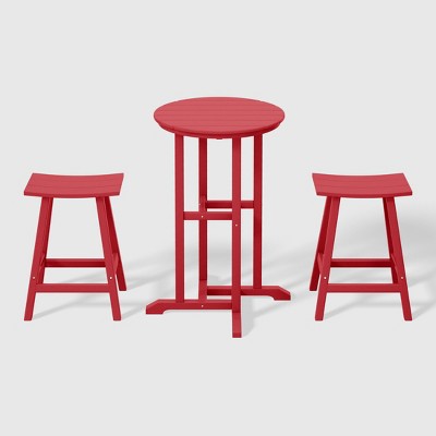 WestinTrends Malibu All Weather HDPE Outdoor Patio Counter Height Bistro Set (3-Piece)