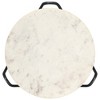 vidaXL Coffee Table White 15.7"x15.7"x15.7" Real Stone with Marble Texture - 2 of 4