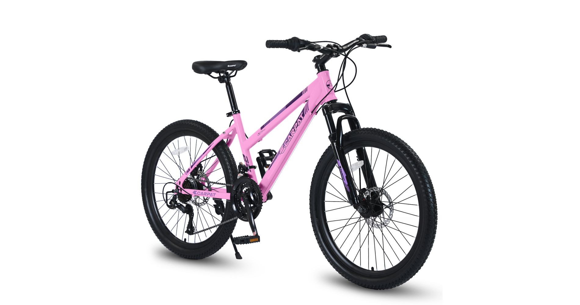 RISOKEYS 26 Inch Women Girls Mountain Bike,21 Speeds with Dual Disc Brakes, Sturdy Steel Frame and Suspension Fork,for Adult and Teens,Pink