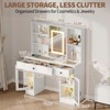 Large Vanity Desk with Sliding Mirror , Makeup Dressing Table with Storage Drawers, Shelves, Cabinets,  MDF Beauty Station, Easy Assembly - 2 of 4