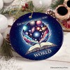 I’m in a Different World Unique Book Lover Ornament, Book Club Christmas Gift| OrnamentallyYou - 4 of 4
