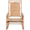 vidaXL - Bamboo Rocking Chair with Waterproof Cushion, Indoor and Outdoor Rocker Chair, UV Resistant, Anthracite Cushion Color - 3 of 4