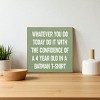 Slickblue Inspirational Wood Wall Sign 7x7 – Funny Motivational Quote for Office, Bedroom or Entryway, Color Options - 2 of 3
