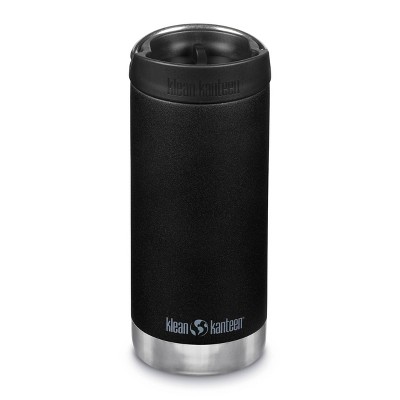 Klean Kanteen 12oz TKWide Insulated Stainless Steel Water Bottle with Cafe Cap - Black