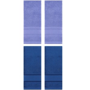REGALWOVEN 4 Pcs Bathroom Decorative Cotton Soft Absorbent Sold Striped Hand Towel - 1 of 4