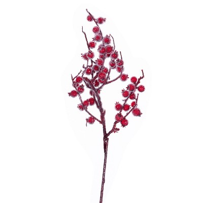 Vickerman 14" Winter Icy Red Berry Pick