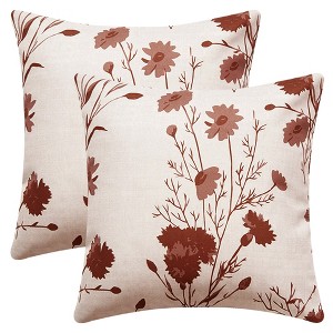 REGALWOVEN Floral Pattern Decoration Throw Pillow Cover for Outdoor Indoor 2 Pcs - 1 of 4