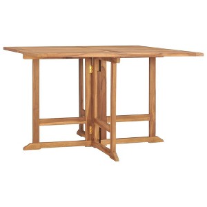 vidaXL Outdoor Dining Table Folding Patio Table Garden Furniture Solid Teak Wood - 1 of 4