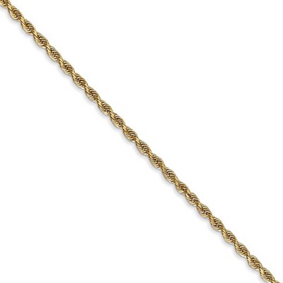 Black Bow Jewelry 2mm, 14k Yellow Gold, D/C Quadruple Rope Chain Necklace