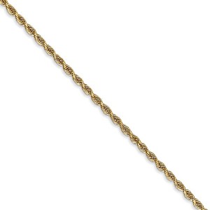 Black Bow Jewelry 2mm, 14k Yellow Gold, D/C Quadruple Rope Chain Necklace - 1 of 4