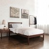 Costway Twin Size Wood Platform Bed Frame with Headboard Slat Support Mattress - 2 of 4