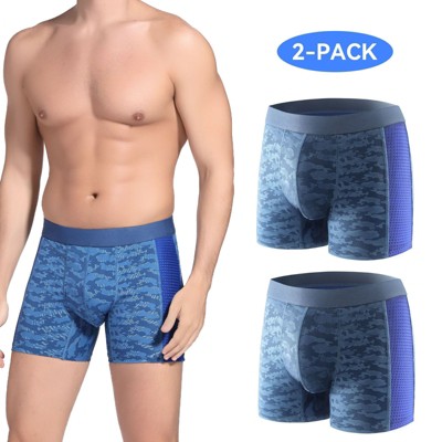CARER 2pk Washable Incontinence Underwear for Men Leakproof Mens Incontinence Boxer Briefs for Bladder Leakage 80ml Absorbency Reusable