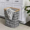 Household Essentials Bamboo Rimmed Rectangular Krush Hamper - image 2 of 4